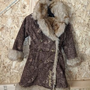 Baby phat coat 12/14 girls dark brown